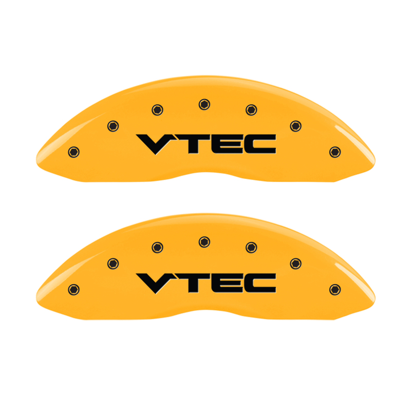MGP 4 Caliper Covers Engraved Front & Rear Vtech Yellow finish black ch thumbnail 7