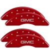 MGP 4 Caliper Covers Engraved Front & Rear GMC Red finish silver ch thumbnail 5