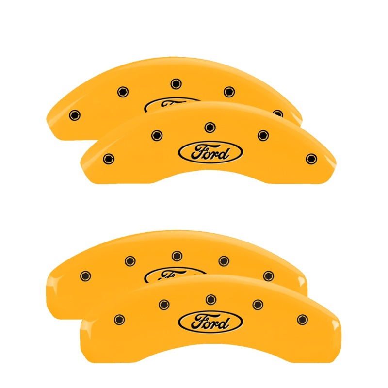 MGP 4 Caliper Covers Engraved Front & Rear MGP Yellow finish black ch thumbnail 5