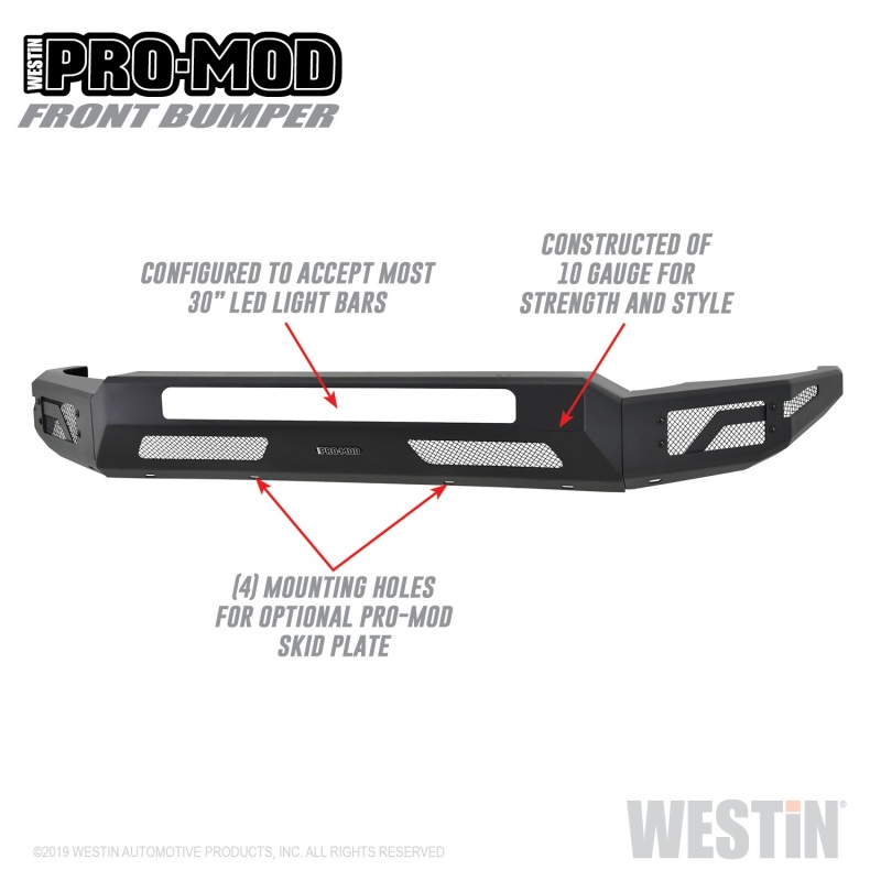 Westin 2011-2016 Ford F-250/350/450/550 Super Duty Pro-Mod Front Bumper thumbnail 8