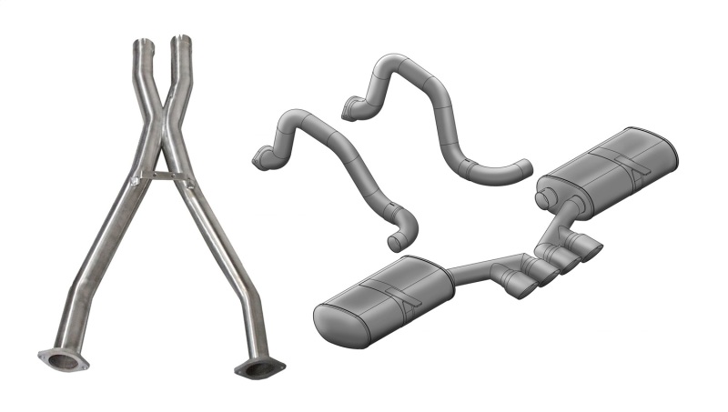 Corsa 97-04 Chevrolet Corvette (C5) 2.5in Sport Cat-Back Exhaust - 3.5in Tigershark Tips thumbnail 9