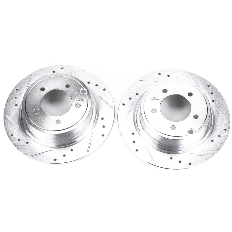 Power Stop 11-14 Chrysler 200 Rear Evolution Drilled & Slotted Rotors - Pair thumbnail 2