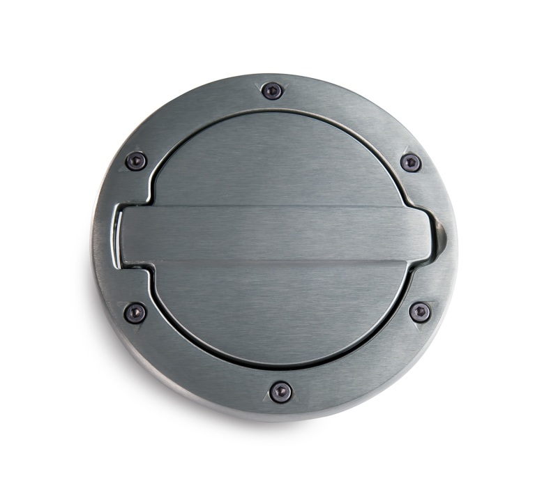AMP Research 2007-2017 Jeep Wrangler JK 2/4 Door Fuel Door - Brushed thumbnail 6