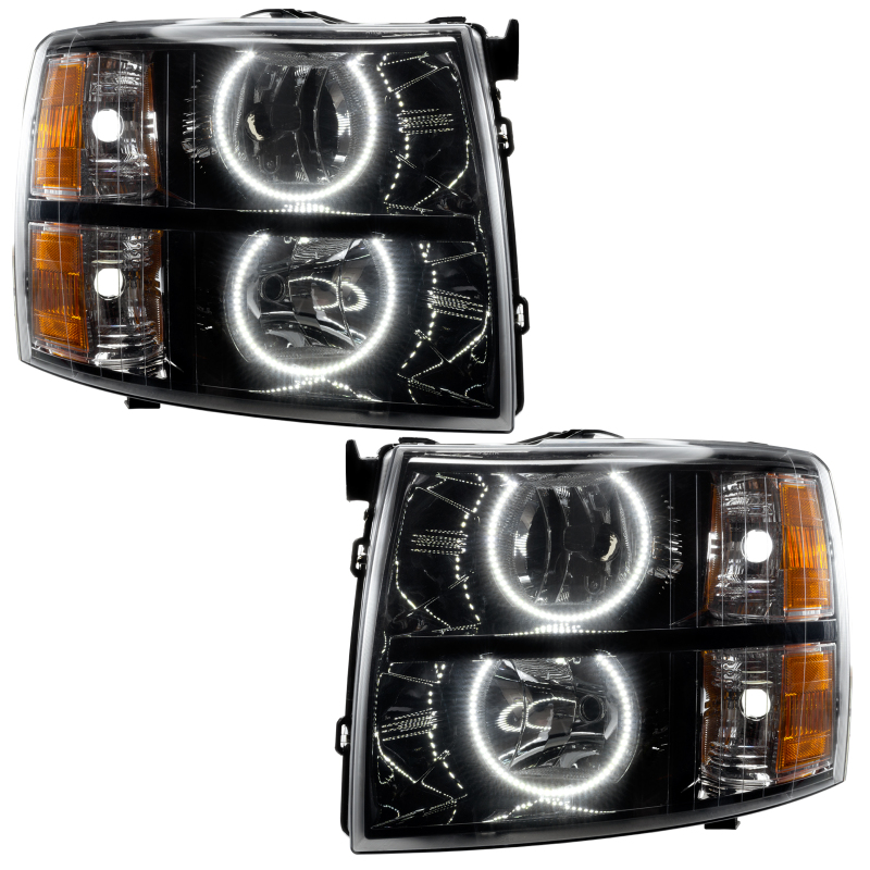 Oracle 07-13 Chevrolet Silverado SMD HL - Black - Round Style - White thumbnail 2