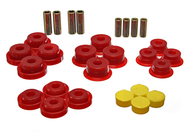 Energy Suspension 97-06 Jeep Wrangler TJ Red Rear Control Arm Bushings (Must reuse OEM Outer Shells) thumbnail 5