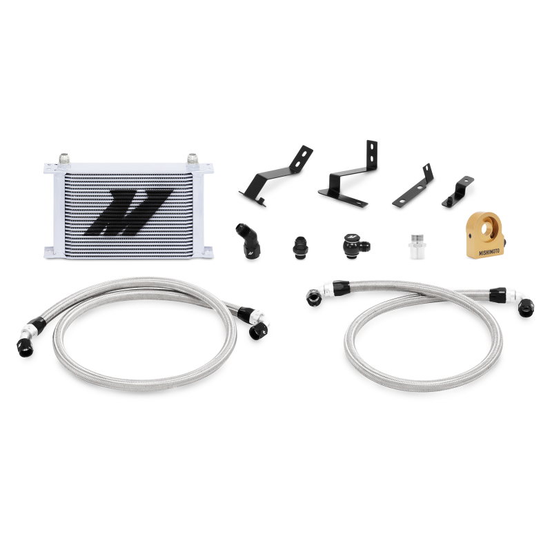 Mishimoto 2016+ Chevy Camaro Oil Cooler Kit w/ Thermostat - Silver thumbnail 2