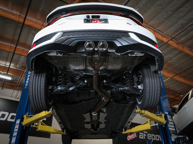 aFe Takeda 2.5in 304SS Cat-Back Exhaust System 17-20 Honda Civic SI Coupe L4-1.5L (t) thumbnail 9