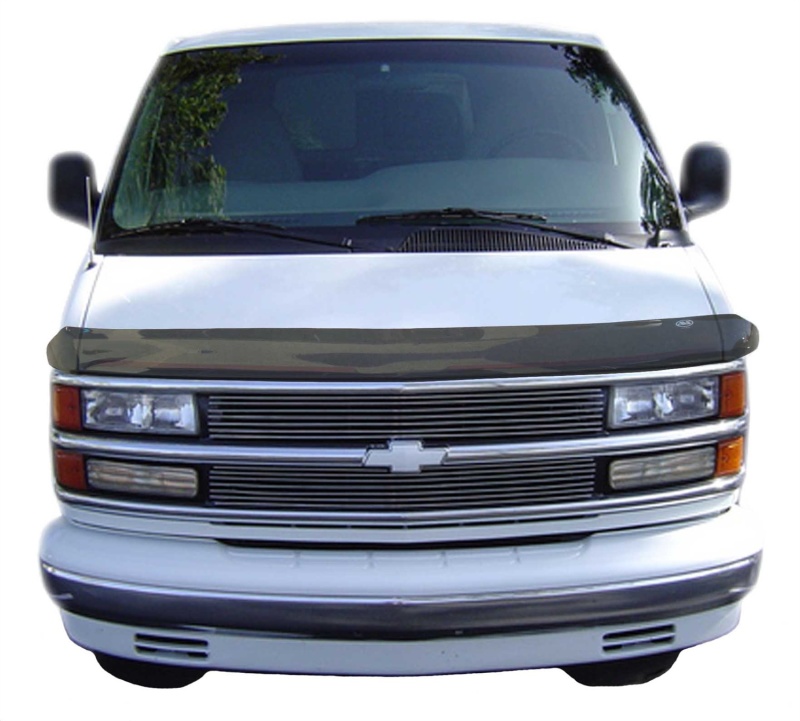 AVS 96-02 Chevy Express 1500 High Profile Bugflector II Hood Shield - Smoke thumbnail 2