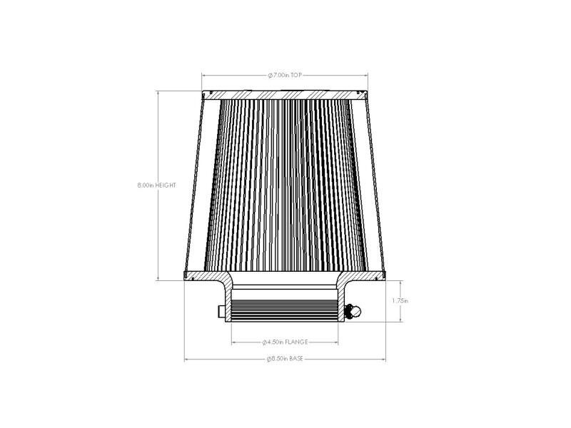 aFe Magnum FORCE Intake Replacement Air Filter w/ D2 Dry Media 4-1/2in F x8-1/2in B x7in T x8in H thumbnail 6