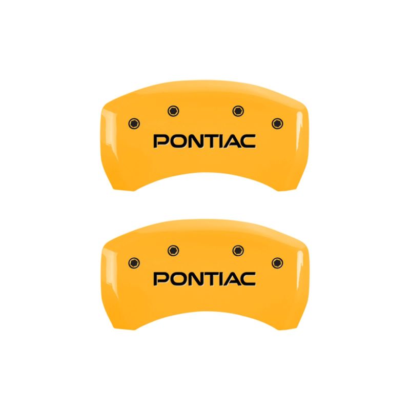 MGP 4 Caliper Covers Engraved Front & Rear Pontiac Yellow Finish Black Char 2007 Pontiac Solstice thumbnail 9