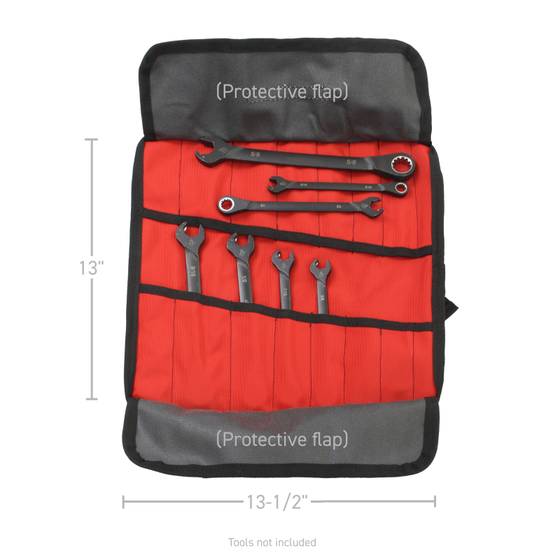 Go Rhino XVenture Gear Tool Wrench Roll - Small (3.5x3.5in. Closed) 12oz Waxed Canvas - Black thumbnail 8