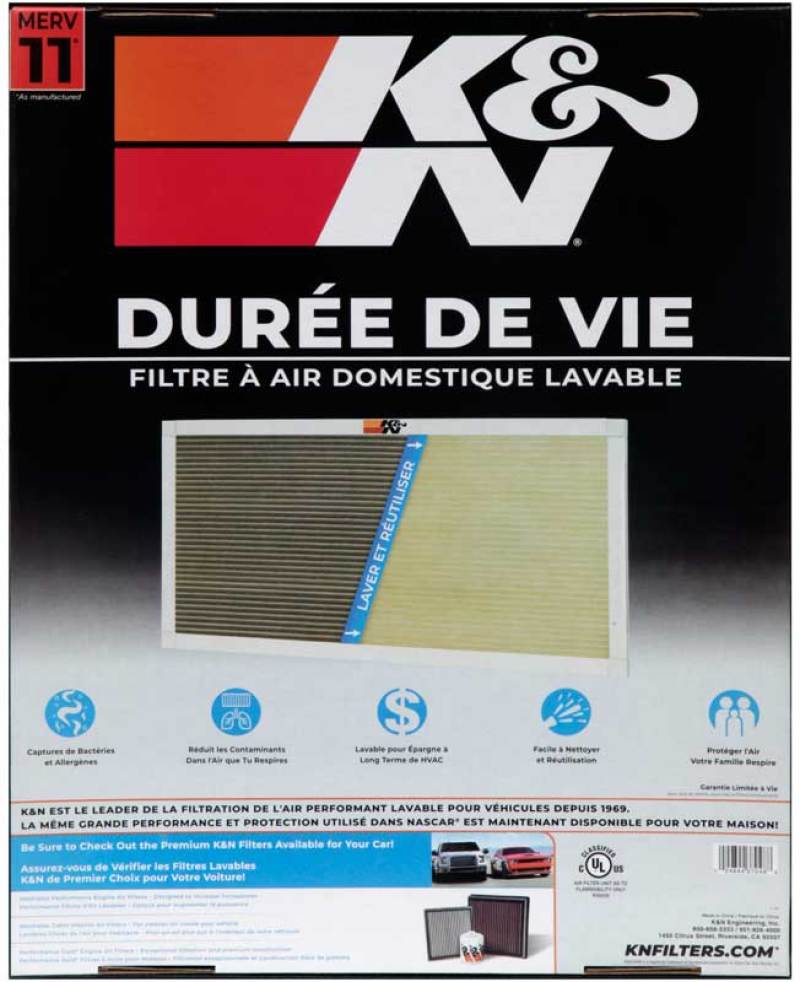 K&N HVAC Filter - 16 x 20 x 1 thumbnail 4