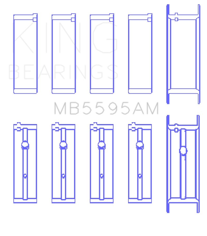 King Engine Bearings Nissan KA-24E Main Bearing Set - Size STD thumbnail 3