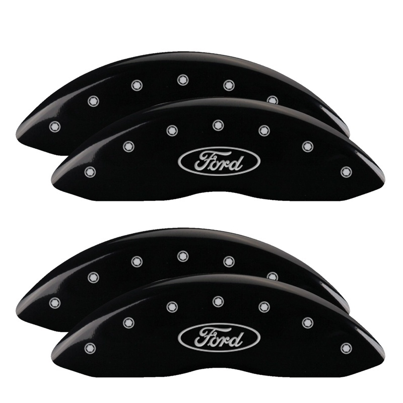 MGP 4 Caliper Covers Engraved Front & Rear No bolts/Sport Black finish silver ch thumbnail 6