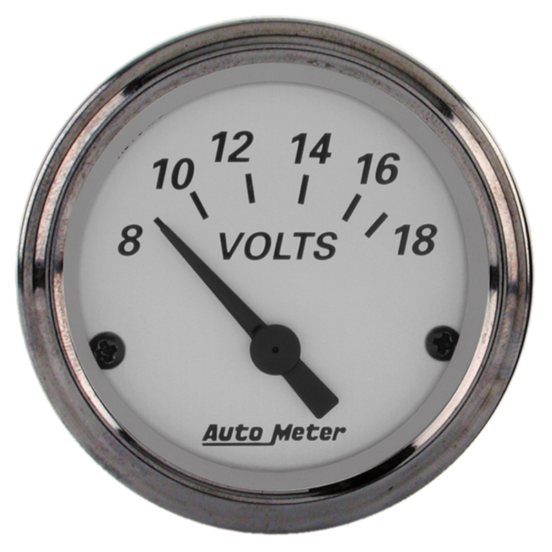 AutoMeter American Platinum 2-1/16in Electric 18V Voltmeter Gauge thumbnail 3