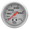 AutoMeter Gauge Oil Temp 2-5/8in. 140-280 Deg. F 8ft. Liquid Filled Mech Ultra-Lite thumbnail 6