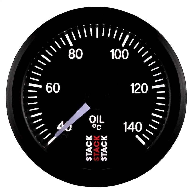 Autometer Stack 52mm 40-140 Deg C 1/8in NPTF Male Pro Stepper Motor Oil Temp Gauge - Black thumbnail 4