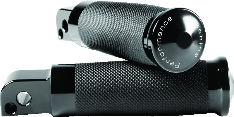 Performance Machine Footpegs Contour Passenger - Black Ano