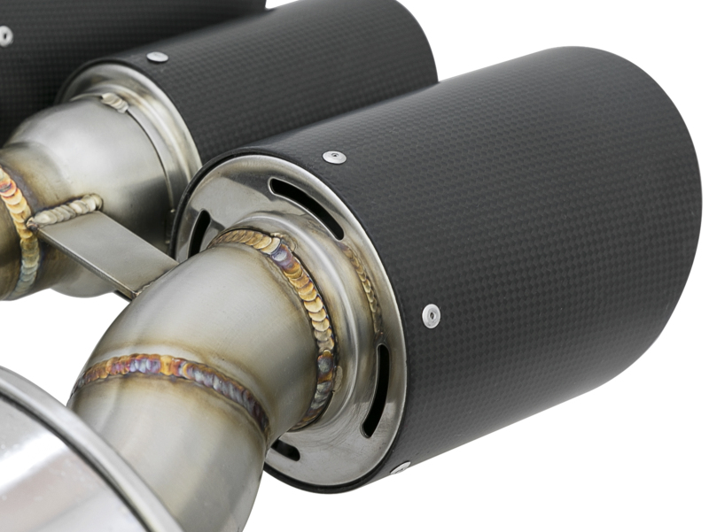 aFe POWER Takeda 2-1/2in to 2-1/4in 304SS Catback Dual-Exit Exhaust 17+ Honda Civic Type R w/CF Tips thumbnail 4