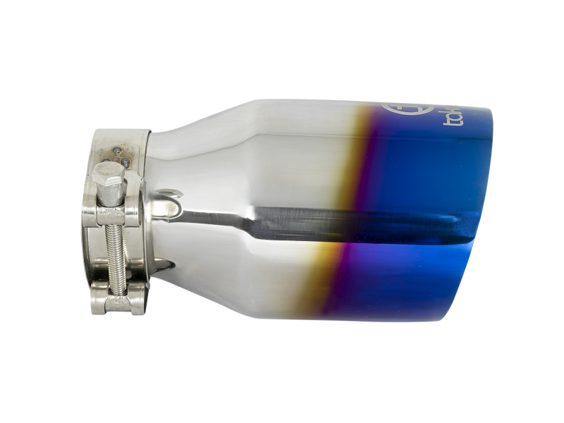aFe Takeda 304 Stainless Steel Clamp-On Exhaust Tip 2.5in Inlet / 4in Outlet - Blue Flame thumbnail 9