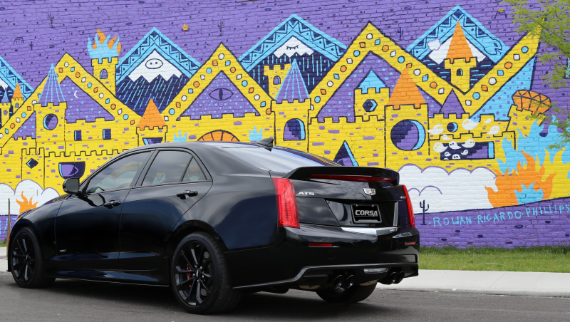 Corsa 2016-2019 Cadillac ATS-V 3.6T 4in Black Sport Axle-Back Exhaust thumbnail 6