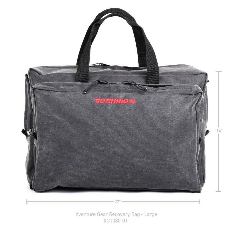 Go Rhino XVenture Gear Bag - Large (13x14x22in. Closed) 12oz Waxed Canvas - Black thumbnail 5