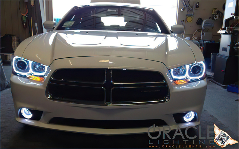 Oracle 11-12 Dodge Charger LED Fog Light Halo Kit - Amber