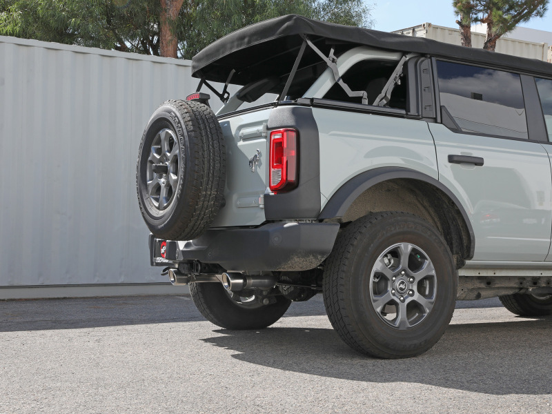 aFe 2021+ Ford Bronco L4-2.3L (t) / V6-2.7L (tt) Vulcan 3in. to 2.5in. SS Cat-Back - Polished thumbnail 9