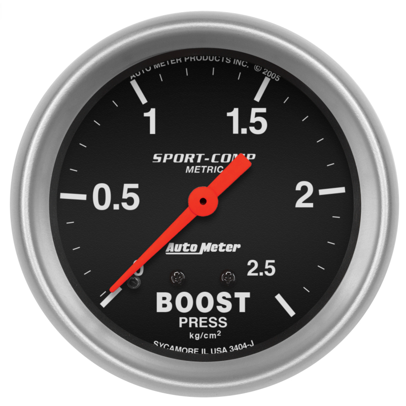 Autometer Sport-Comp 66.7mm METRIC 0-4kg/Cm2 Mechanical Boost Gauge thumbnail 4
