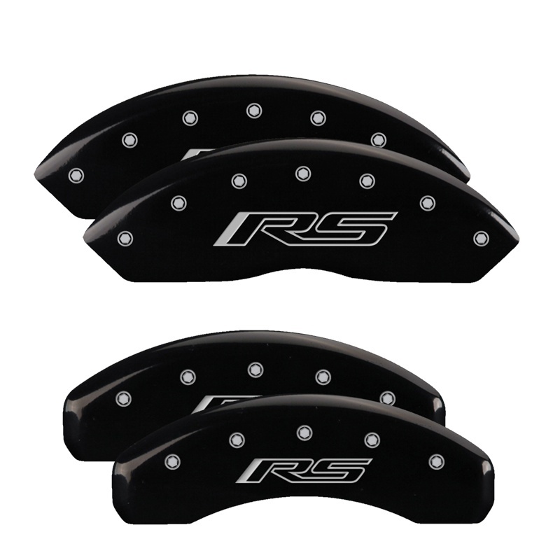 MGP 4 Caliper Covers Engraved Front & Rear MGP Black finish silver ch thumbnail 2