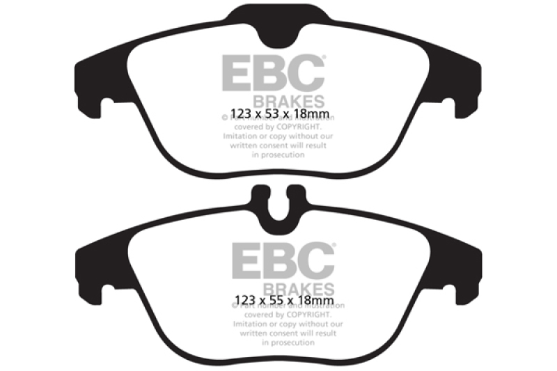 EBC 13-16 Mercedes-Benz GLK250 2.1 Twin TD Greenstuff Rear Brake Pads thumbnail 4
