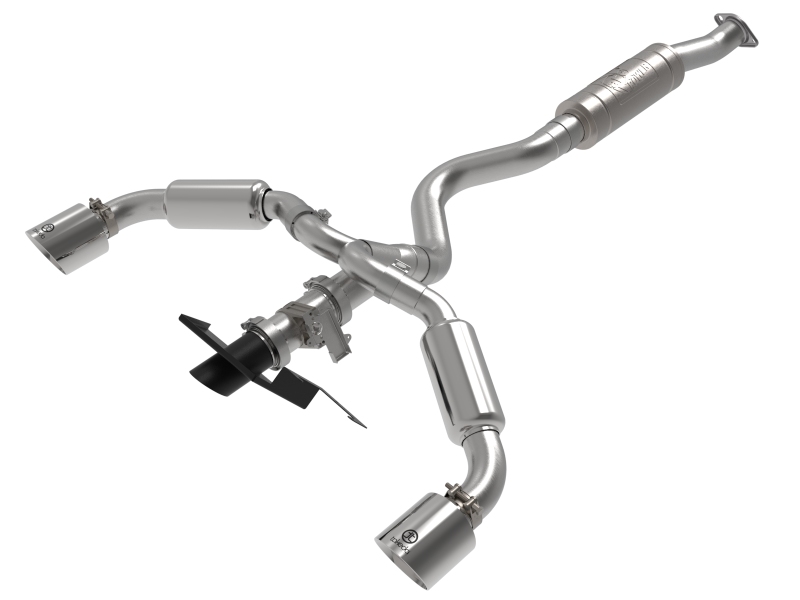 aFe 23-24 Toyota GR Corolla L3 1.6L (t) Gemini XV 3in to 2-1/2in Cat Back Exhaust w/ Polished Tips thumbnail 2