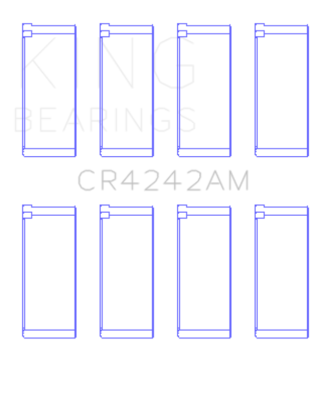 King Engine Bearings Honda B16A2/B16A3 (Size +0.50mm) Connecting Rod Bearing Set thumbnail 4