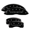 MGP 4 Caliper Covers Engraved Front & Rear C6/Corvette Black finish silver ch thumbnail 5