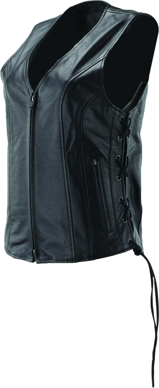 Kuryakyn Leather By River Road Sapphire Leather Vest Black Womens - Small thumbnail 7