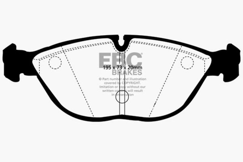 EBC 04-06 Audi TT Quattro 3.2 Bluestuff Front Brake Pads thumbnail 6