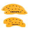MGP 4 Caliper Covers Engraved Front & Rear Denali Yellow Finish Black Char 2003 GMC Safari thumbnail 8