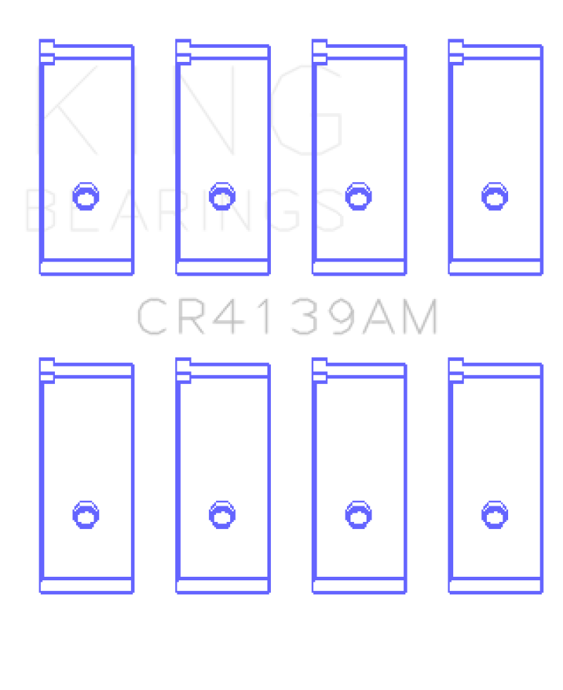 King Honda 91CI/1.5L D15A2/D15A3/D15B1/D15B2/D15B7/D15B8/D15Z1 (Size +0.50) Rod Bearing Set thumbnail 2