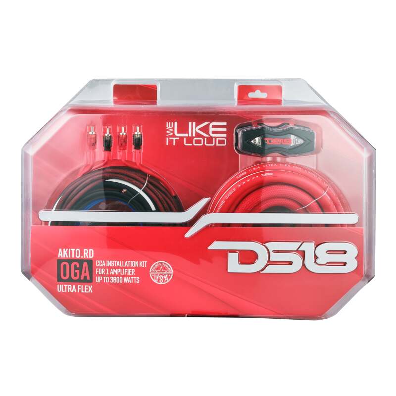 DS18 0-GA Amplifier Install Kit Advance- Red thumbnail 5