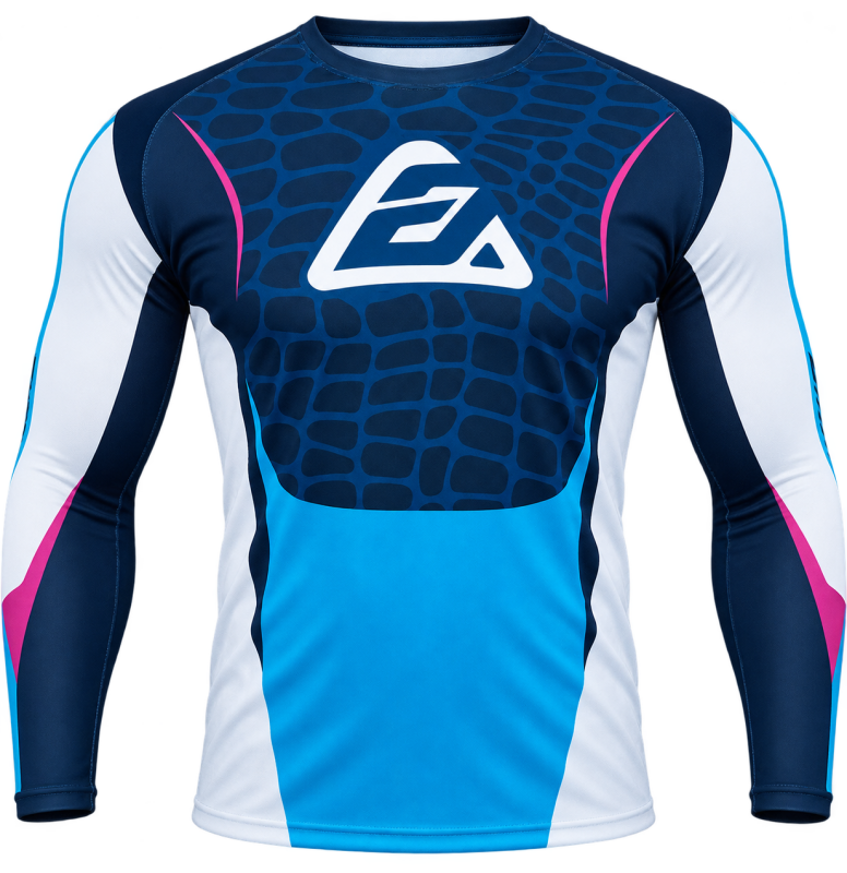 Answer Syncron Raceday Jersey Dark Blue/Cyan/Grey/Purple Youth - Small