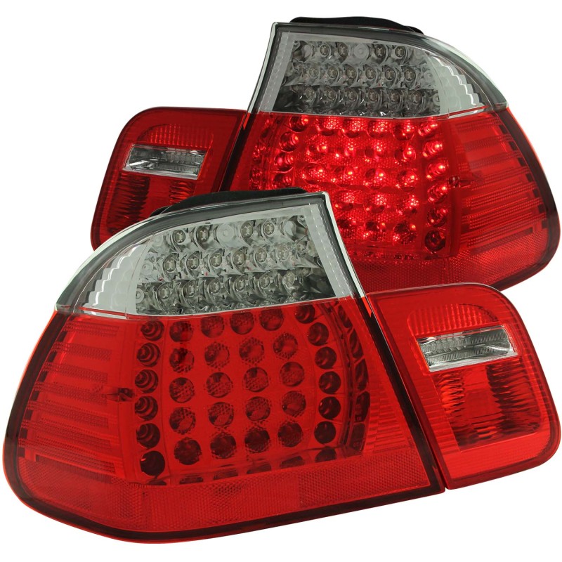 ANZO 1999-2001 BMW 3 Series E46 LED Taillights Red/Clear 4pc thumbnail 6