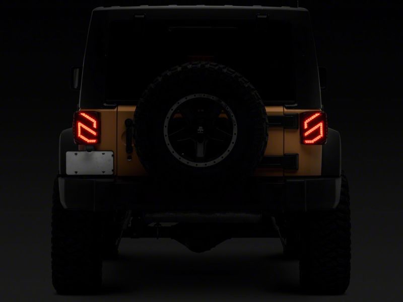 Raxiom 07-18 Jeep Wrangler JK Axial Series Trident LED Tail Lights- Black Housing (Smoked Lens) thumbnail 9
