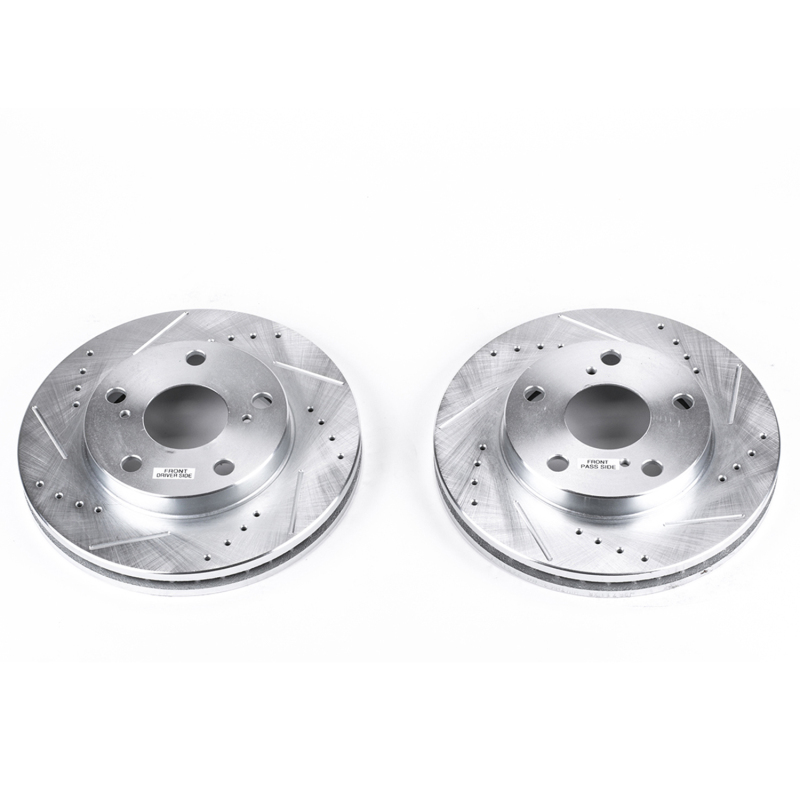 Power Stop 92-01 Toyota Camry Front Evolution Drilled & Slotted Rotors - Pair