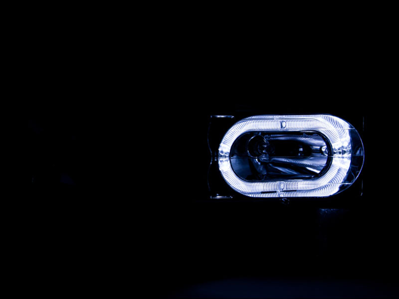 ANZO 1988-1998 Chevrolet C1500 Crystal Headlights Black w/ Halo thumbnail 9