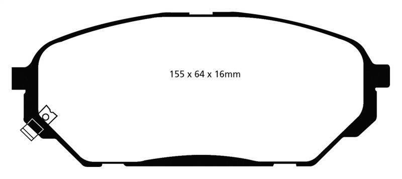 EBC 07-12 Hyundai Veracruz 3.8 Greenstuff Front Brake Pads thumbnail 5