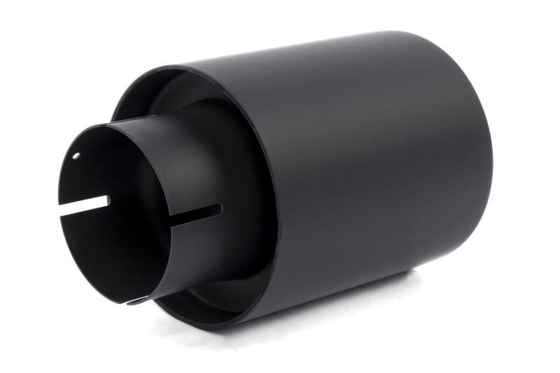 Dinan Double-Walled 4in Clamp-On Exhaust Tip - Black - 4in Outlet / 2.75in Inlet
