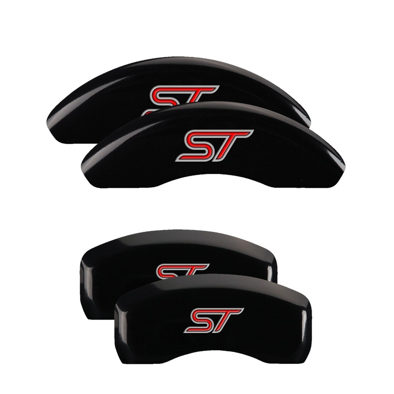 MGP 4 Caliper Covers Engraved Front & Rear No bolts/ST Black finish silver ch thumbnail 7