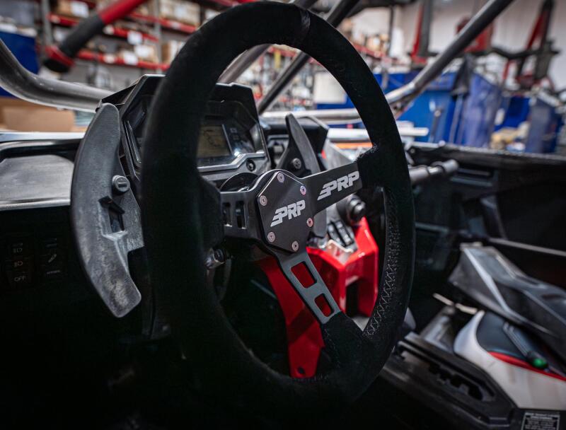 PRP Deep Dish Suede Steering Wheel - Black