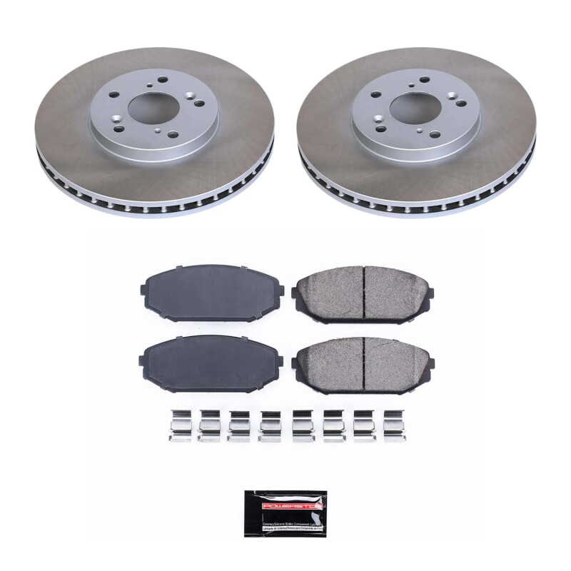 Semi-Coated Rotor and Low-Dust Ceramic Brake Pad Kit