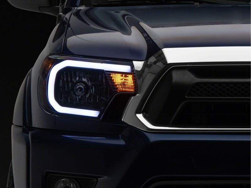 Raxiom 12-15 Toyota Tacoma Axial Series Headlights/Seq LED Bar- Black- Clear Lens thumbnail 9